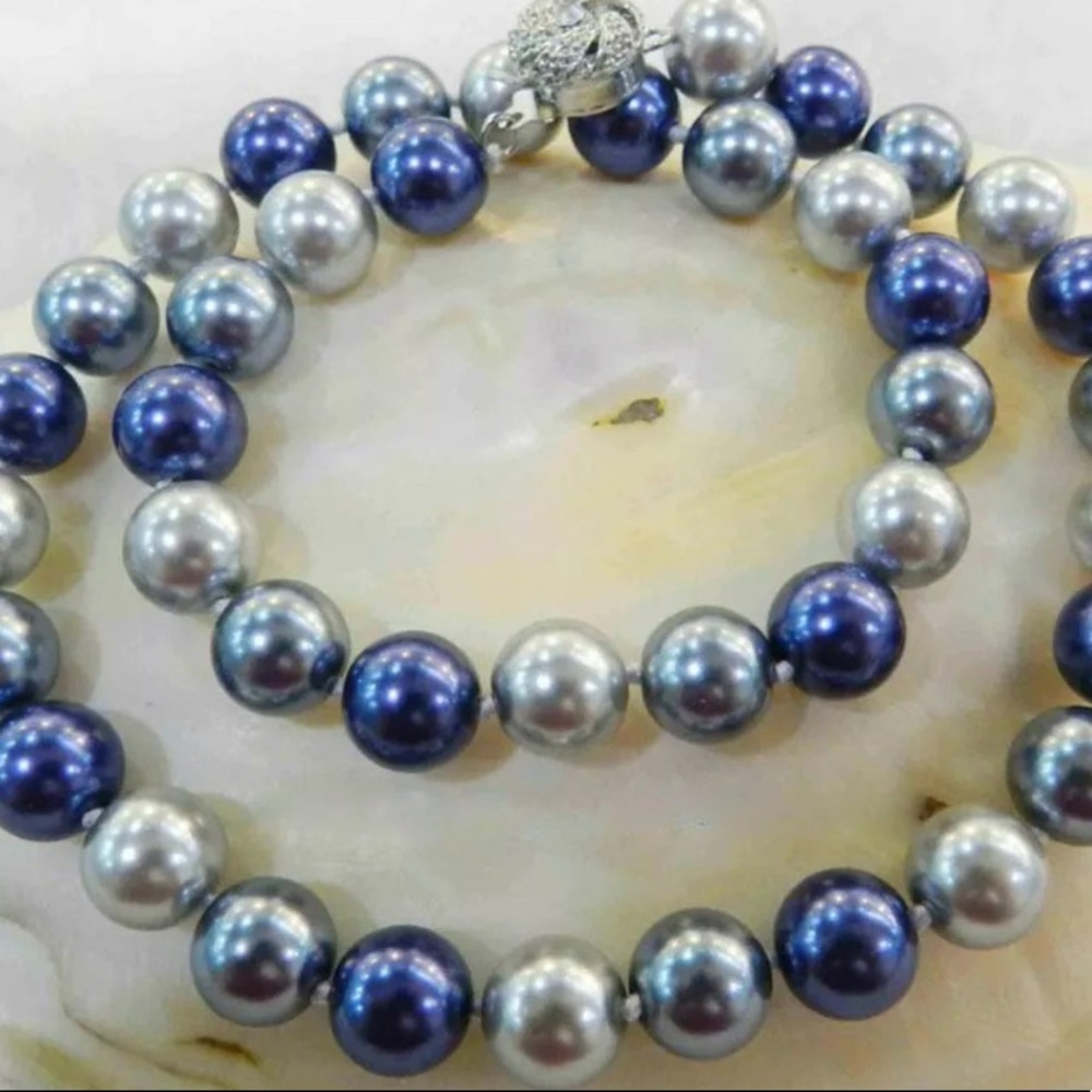 Navy/Dk Gray/Lt Gray 10MM Shell Pearl Bundle